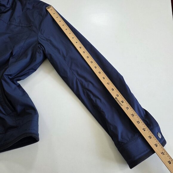 Brooks Brothers Bomber Jacket Mens L Navy LS Pockes Zip Mockneck Lined Preppy - Picture 6 of 16